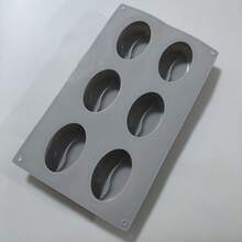 1个六排咖啡豆硅胶蛋糕模具，法式甜点硅胶皂模具，DIY红唇手工烘焙模具 - 查看 2
