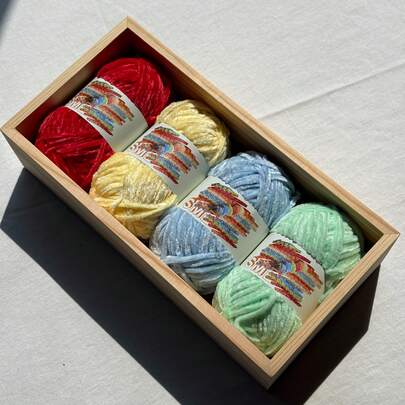 4 عبوات خيط صوف مخلوط جديد من SMB، خيط ألياف بوليستر للحياكة اليدوية، مناسب لصنع قبعات وحقائب للربيع والصيف DIY، حوالي 50 جرام/عبوة، إجمالي 200 جرام، 80 متر±98 ياردة/عبوة، مثالي للهواة الحياكة