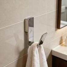 304 Stainless Steel Glossy Single Hook, Sturdy, Elegant, Corrosion-Resistant, Suitable For Bathroom, Hotel, Etc., Electroplated Process, ISO 9001 - Silver - View 1