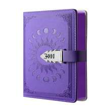 Unisex Lockable Diary Notebook, A5 Size, 240 Pages, Replaceable Inner Pages, Leather Cover, Writing Journal (8.5" X 5.9"), School Supplies, Back To School Season - A5 - View 15