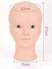 可调节黑色支架模特头，适用于发型设计和化妆培训，经久耐用且逼真，易于组装 - 查看 9