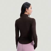 Adidas Áo thun dài tay nữ SFL LS TEE không cổ dệt kim TKH2643 - màu nâu - Xem 3