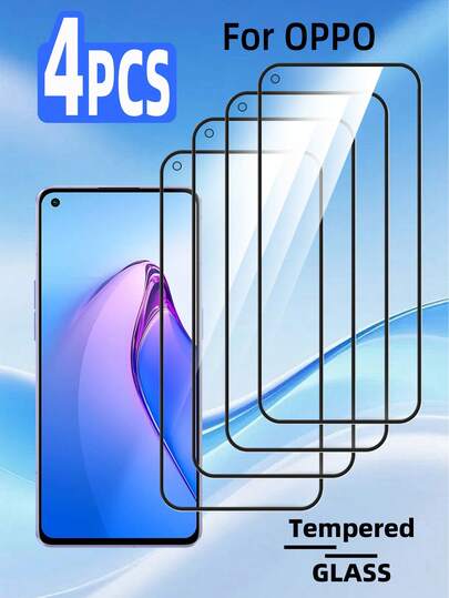 Bộ 4 miếng dán màn hình cường lực chống sốc, phủ toàn màn hình, độ phân giải cao, độ cứng cao, chống trầy xước, chống bám vân tay, không viền, không bọt khí, dễ dàng lắp đặt, quà tặng mùa xuân.