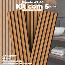 Versatile Self-Adhesive Slatted Panel Wall Covering Premium MDF Slatted Panels - 弗雷霍 - 查看 12
