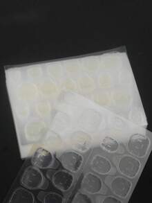 24片超薄双面指甲油啫喱，附赠指甲锉和木棒 - 無色 - 查看 3