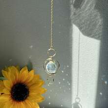 Móc treo trang trí hình học 3 vòng/5 vòng, tạo cầu vồng, lăng kính pha lê, đồ trang trí phòng, quà tặng lý tưởng cho người thân yêu, trang trí không khí lễ hội. - Ba vòng tròn không đều - Xem 13