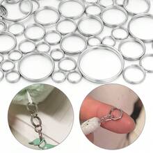 100pcs/Pack Stainless Steel Double Loop Keyring, Double Iron Circle Connector Ring For DIY Jewelry Pendants, Toys - Double Hanging Loop - View 11