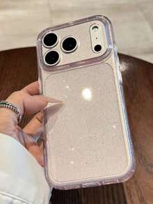 Luxury Shiny Transparent Soft Phone, Compatible With 17 Pro 17 16 15 14 13 Pro 15 16 Plus 17, Shiny Camera Protective Cover - 透明粉末 - 查看 7