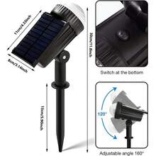 4/2/1 PCS Outdoor Solar Landscape Light, Outdoor Solar Starry Sky Projector Light, 7 Lighting Modes/IP44 Waterproof Rating,3200mAh, From Dusk To Dawn Suitable For: Courtyard/Garden/Landscape Spotlight/Home Decoration And Outdoor Lighting - 太陽能星空燈-2pcs - 查看 3
