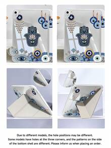 Eye Of The Demon Pattern Tablet Case Compatible With IPad Air 11-Inch M3 2025 / M2 2024, Air 5th Generation 2022 , (A16) 11 Inch 11th Generation 2025,Compatible With Samsung Galaxy Tab,Kindle Paperwhite 12th Gen 2024, Clear Back ,Fashion Pattern Protective Case,Autlueomatic Sleep And Wake-Up Function, Airbag Protection, Suitable For Gifts And Office Use - Multicolor - View 7