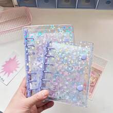 1本A6/A7/A8透明双环活页笔记本/贴纸簿，贴纸簿，活页活页夹，贴纸收纳盒，铅笔盒，贴纸簿活页夹，内页替换装，贴纸簿，活页笔记本 - 彩色 - 查看 5