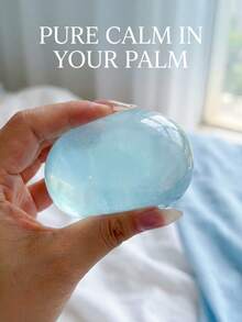 1pc Malleable Slow Rebound Blue Coconut Oil Handmade Squeeze Ball, 6cm Round Malt Stress Relief Squeeze Toy, Suitable As Ideal Holiday Gift, Fun & Cute Gift, Birthday Gift, Easter Gift, Party Favor Filler - Multiple Styles - View 5