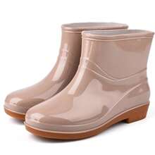 Women's Fashion Non-Slip Rain Boots, Short Stylish Waterproof Shoes With Rubber Soles, Adult Waterproof Shoes,Shoe Rack,Storage Saver,Outdoor,Garden,Travel Essential,Portable,Beach Essential,Graduation Season,Commencement,Graduation Ceremony,Graduation Gift,Graduation Present,Graduation Gift,Graduation Present,Congrats Grad,Congratulations Graduate,Valedictorian,Finish School,Graduation Party,Rain Boots / Rubber Boots / Waterproof Boots / Boot Covers / Shoe Covers Waterproof / Rain Shoe Covers / Wellies / Botas De Agua / Galochas / Outdoor / Garden - Regular - View 17