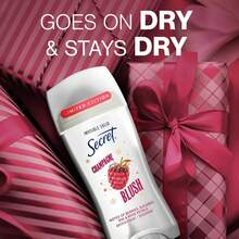 Secret Fresh Antiperspirant Deodorant For Women, 72hr Breathable Odor Protection With Pro-Hyaluronic Acid, Holiday Invisible Solid, Champagne Blush With Berries, Sugared Rim & Rose Petals Scent, 2.6oz - 香檳桃紅葡萄酒佐莓果 - 查看 7