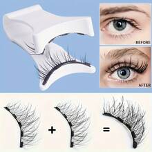 Magnetic Eyelash Curler, V-Shaped Eyelash Curler With Magnetic Design, Easy To Use, Battery-Free, Suitable For Beginners - Multicolor - View 5