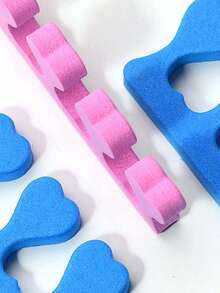 100pcs Sponge Toe Separators Pedicure Set For Nail Polish- Premium Nail Art Painting And Polishing Tool Kit, 5 Funy Color,Nail Supplies,Nail Tools,Nail Art Tools,Back To School,Nails,Nail Tools For Press On Nails - 多色100pcs - 查看 4