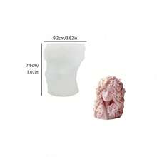 Garden Sleeping Girl Scented Candle Silicone Mold, DIY 3D Floral Girl Candle Silicone Mold - White - View 3