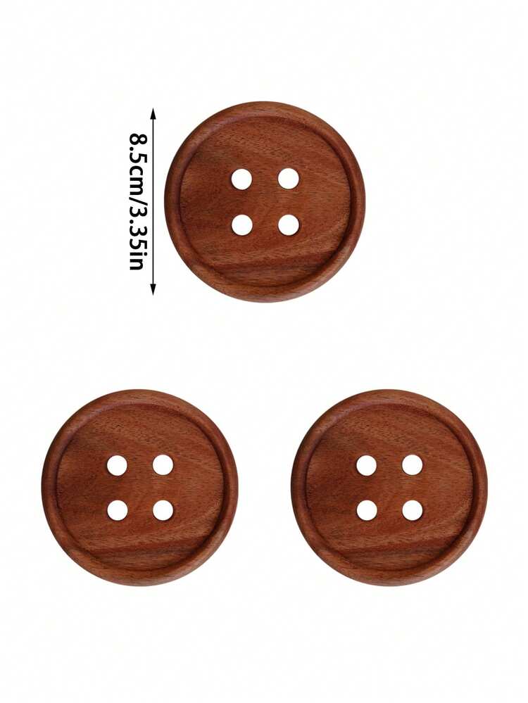 1 Conjunto de 6 Peças de Porta-copos de Botão Coloridos Originais, Porta-copos Redondos de Madeira com Tema de Dopamina e Suporte de Ferro Cruzado, Elegante Tapete para Xícaras de Café para Decoração Doméstica, Restaurante, Hotel, Cafeteria, Suporte de Porta-copos de Mesa de Jantar da Sala de Estar, Presente - Multicolorido - Visão 17