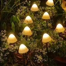 20 LED Solar Powered Mushroom Pathway Lights, 8 Modes, IPX4 Waterproof, Realistic Mushroom Stakes For Garden, Yard Decor, Warm Color Changing, Holiday Gift - Warm white light - View 3