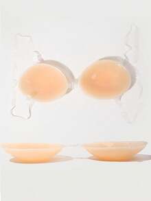 Silicone Bra With Thick Straps, Invisible Push-Up Bra, Waterproof & Skin-Friendly For Women - Beige - View 3
