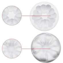 1个单孔向日葵造型慕斯蛋糕硅胶模具，圆形拼接心形花朵造型DIY烘焙工具 - 查看 3