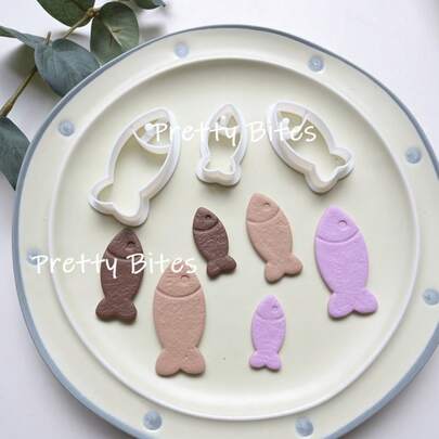 Cute Mini Fish Shape Cookie Cutter Cartoon Fish Cookie Cutters DIY Fondant Cakes Biscuits Plastic Mold Party Dessert Candy Decor Supplies