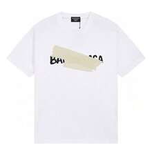 White Shirts Men - Balenci Unique Tape Graphic Tee,Mens Clothes,Graphic Tee,Summer Clothes,Summer Tops,Easter Outfits,Spring Clothes ,Shirts - 白色 - 查看 6