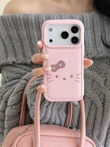 SANRIO 卡通KT猫咪图案加厚真皮手机壳，防震，兼容苹果17 Pro Max、16/15 Pro、14/13/12/11 - 彩色 - 查看 5