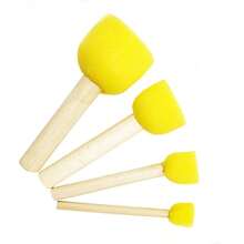 4pcs Sponge Painting Brushes, Round Sponge Stamps, DIY Painting & Graffiti Tools - 4 Round Sponge Brushes - View 3