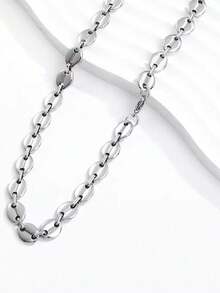 1 chiếc dây chuyền hình hạt cà phê bằng thép không gỉ, mặt dây chuyền trang sức hình hạt cà phê, món quà thích hợp để đeo hàng ngày cho chồng/bạn trai. - Dây chuyền inox hình hạt cà phê - Xem 4