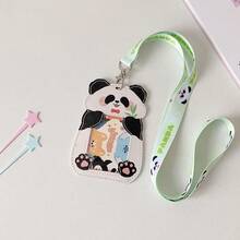 卡通动物长绳挂绳卡套。学生公交卡/地铁卡袋。观星造型小卡片展示盒。透明证件卡袋。可爱餐卡套，带挂绳。 - 卡通動物 - 查看 15