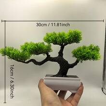 1 pieza Árbol de Bonsái artificial, decoración de planta falsa, planta artificial en maceta para el hogar, Bonsái de pino de bienvenida, adecuado para pasillo, gabinete, cajón, estantería, decoración de habitación y escritorio, adecuado para el Día de la Madre, Día del Padre, Navidad y otras vacaciones de Año Nuevo - Multicolor - Ver 11