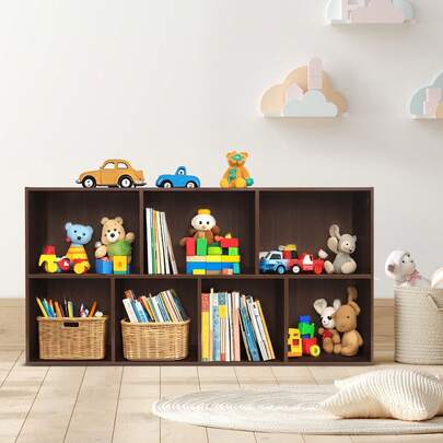 Bücherregal, freistehendes Standregal mit zwei Ebenen, großes Aufbewahrungsregal mit praktischer Stauraumaufteilung, ideal für Wohnzimmer, Schlafzimmer, Büro und Homeoffice. stabiler Holzoptik-Boden, Maße: 120 x 24 x 60 cm,