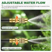 Garden Watering Atomization System, High Water Flow Rate, No Drying, Adjustable Copper Nozzle, Freely Bendable Automatic Irrigation Nozzle, Three-Way Quick Connect Accessory, Suitable For Elevated Flower Beds, Outdoor Gardens, Lawns, Potted Plants - A - View 5