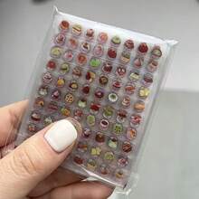 2400 piezas Lindo mini set de pegatinas + álbum de almacenamiento | Plástico transparente portátil, múltiples patrones exquisitos, adecuado para diario de balas DIY y scrapbooking - Perfecto para cuadernos y álbumes de fotos - Juego de pegatinas - Ver 3