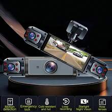 360° Dash Cam - Front, Left And Right View, Triple-Lens Car DVR, 3.16" IPS Screen, Night Vision, Motion Detection, Loop Recording, Wide Angle Security Camera, 150mAh Battery - 3 Camera - View 3