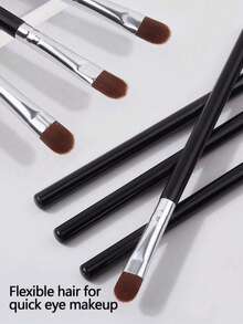 4支装凝胶美甲刷套装，适用于甲片制作、覆盖、雕塑，适用于凝胶和延长甲，椭圆形美甲笔 - 黑色 - 黑色 - 查看 5