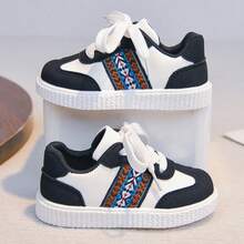 1 Đôi Giày Bệ Mềm Nhẹ Mới, Giày Thể Thao Thường Ngày Cho Bé Trai/Bé Gái Mùa Xuân/Thu 2026, Giày Lược Thời Trang Phong Cách Học Đường - Đen và trắng - Xem 18