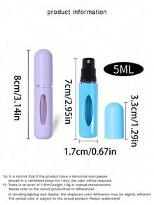 1pc Portable Mini Perfume Atomizer Spray Bottle Set – Refillable Travel Size Fragrance Dispenser For On-The-Go Touch-Ups – Ideal For Carrying Your Favorite Scents In Purses, Pockets, Gym Bags, And During Travel Or Shopping Trips – Leakproof, Easy To Fill, And Perfect For Parties & Everyday Use Back To School Perfume Bottle Accessory For Any Occasion - 1 件黑色 - 查看 10