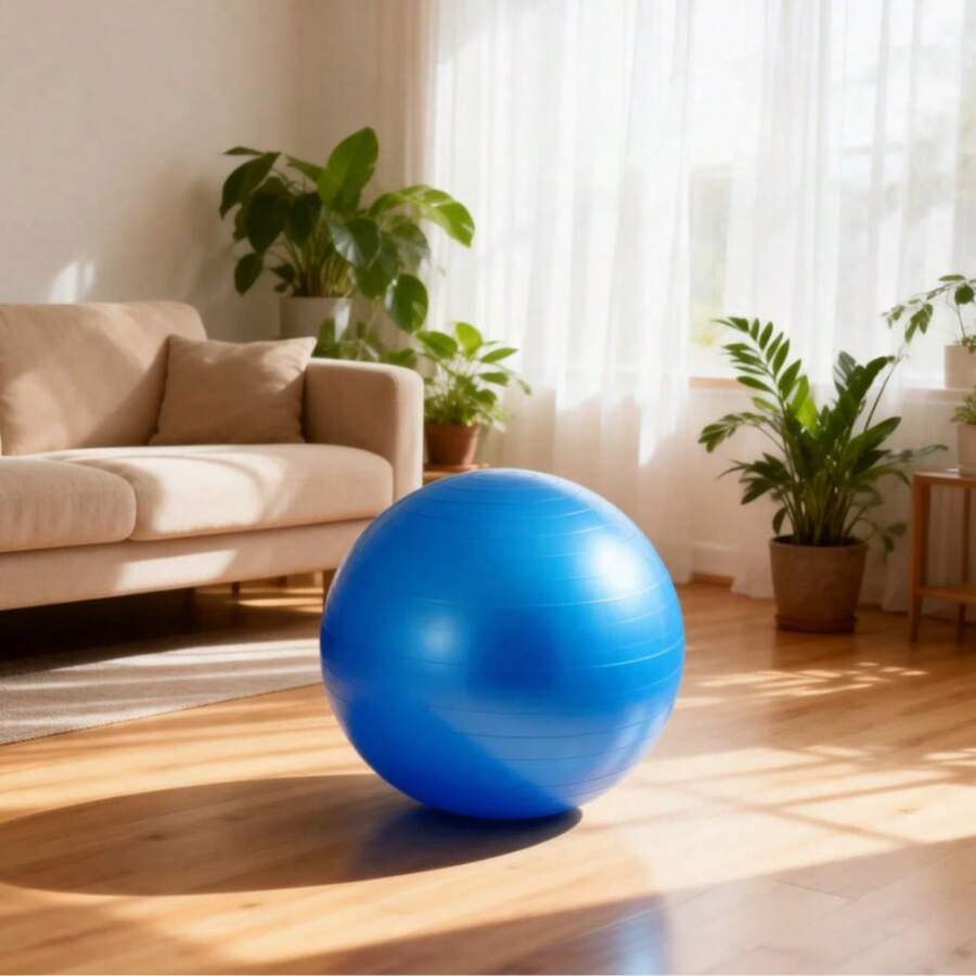 Pilates Thick Yoga Ball / PVC Anti-Burst Smooth Fitness Ball / 65cm 73cm Available / Adult Sports Balance Training Ball - Multicolor - View 1