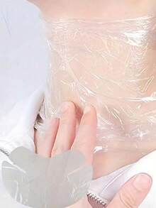 100/200/500/1000片装一次性塑料口罩套，颈贴，透明口罩包装纸，适用于保湿口罩，适合家庭和美发沙龙使用 - 彩色 - 查看 7