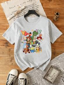 Disney Toy Story Boys' T-Shirt, 2-14 Years, Featuring Woody, Buzz Lightyear & All Toy Story Friends, Short Sleeve Casual Tee With Mickey Balloon Print, Express Delivery - 灰色 - 查看 2