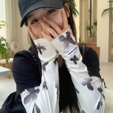 Summer Cute Dopamine Butterfly UV Protection Arm Sleeves, Essential For Cycling And Driving With Sunscreen Function - Multicolor - View 3