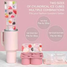 Khay làm đá tròn bằng silicon có nắp đậy, dung tích 20oz/30oz/40oz, giữ lạnh đồ uống. - Truyện tranh bốn khung - Xem 7