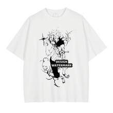 Nuevas camisetas populares, DANDADAN estilo retro americano estampado y desgastado, DANDADAN ropa de hombre ultra-cool de manga corta y corte holgado. - 1 - Ver 11