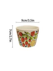 1 chiếc cốc sứ họa tiết trái cây mộc mạc, cốc cà phê kiểu dáng Ins chất lượng cao, cốc trà chiều/tráng miệng thanh lịch, cốc sữa ăn sáng tại nhà có tay cầm. - Nhiều màu - Xem 13