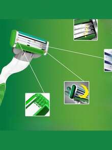 Traditional Men's Manual Shaver Set, 3-Layer Shaver Blades Compatible With MACH 3, Multi-Layer Blade Shaver, Handheld Manual Shaver - Safety Razor - View 7