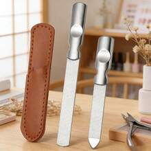 Bộ 1 dũa móng chân hai mặt bằng thép không gỉ kèm túi đựng, chất liệu bền chắc, có thể tái sử dụng, dùng để mài và loại bỏ vết chai sần, đánh bóng và làm mịn bề mặt móng, tạo hình và làm bóng móng. - Nhiều màu - Xem 9