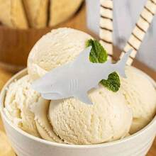 Khay làm đá viên silicon hình cá mập 4 ngăn, Khuôn nướng silicon chống dính dùng để làm đá viên, sô cô la, bánh quy, Khuôn tiệc bếp sáng tạo, Vật dụng thiết yếu cho những người yêu thích món tráng miệng - Nhiều màu - Xem 7