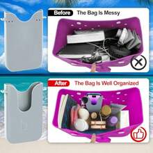 Silicone Phone Holder For Bogg Bags Compatible Phone Case Attachment Beach Tote Bag Accessory Black Ideal Phone Holder For Bogg Similar Beach Bags - 黑色 - 查看 3